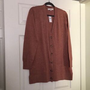 Loft Women's Dusty Rose Cardigan Sweater